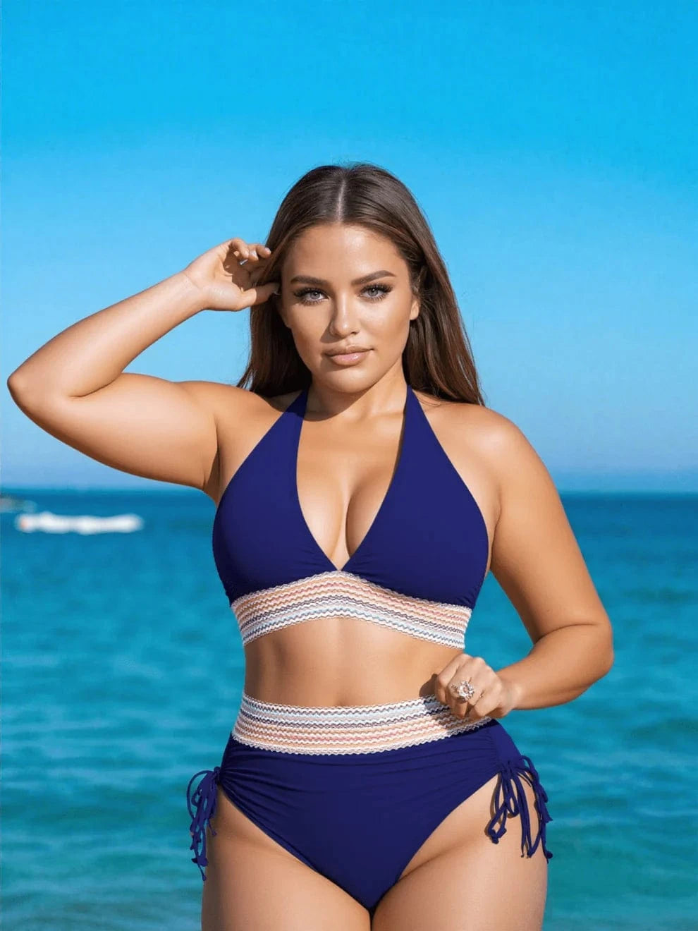 Skulpterende højtaljet elegant bikini