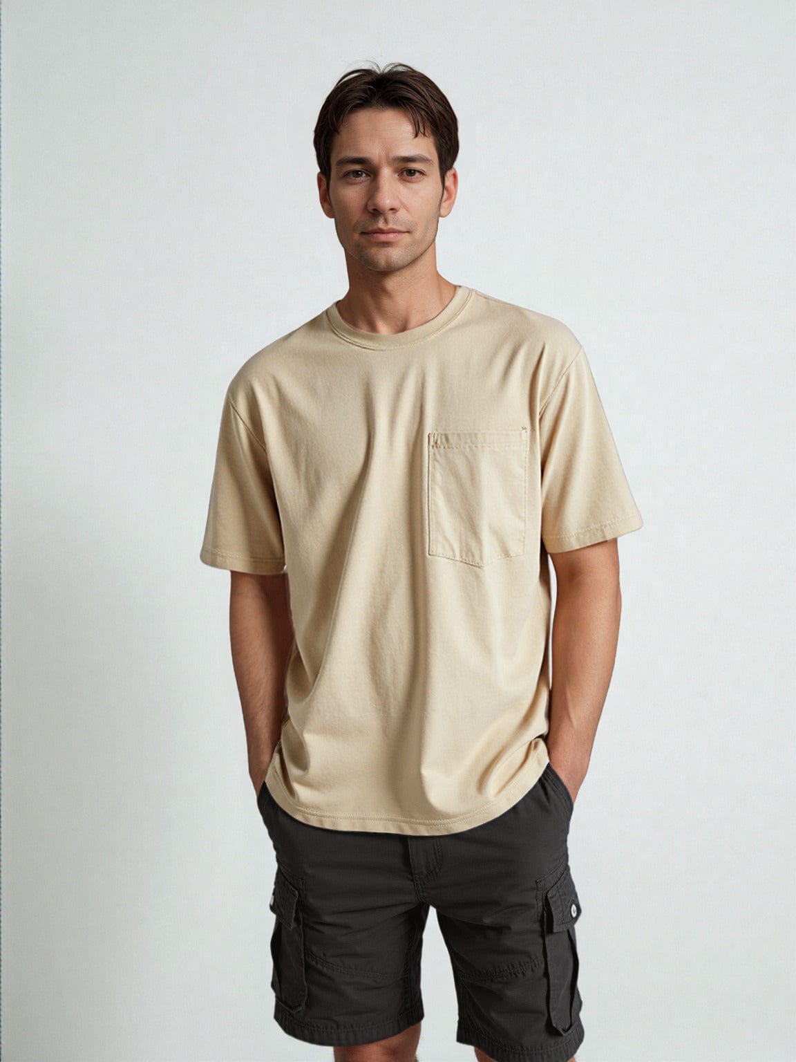 Premium cargo shorts med bælte inkluderet