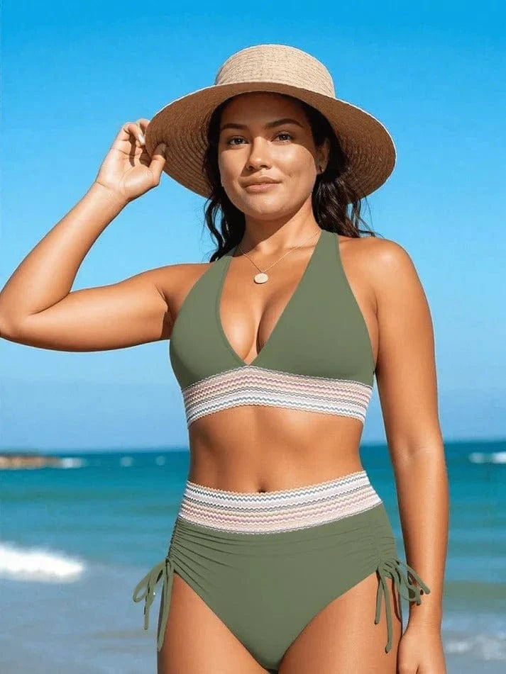 Skulpterende højtaljet elegant bikini