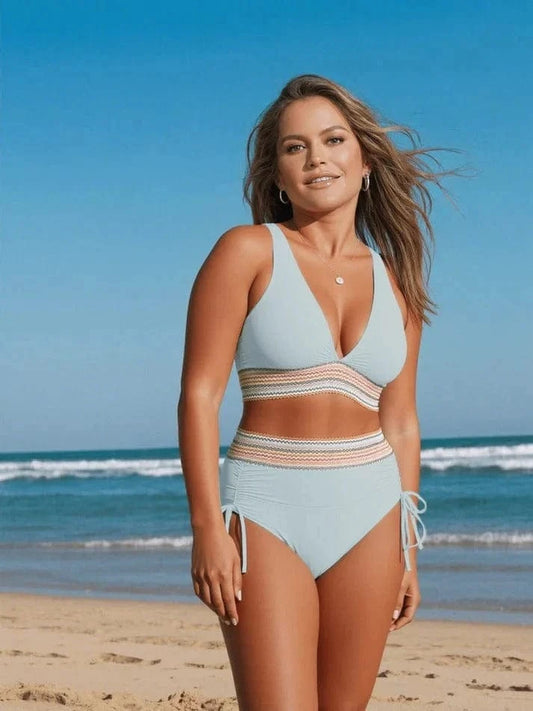 Skulpterende højtaljet elegant bikini